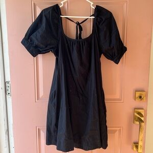Free Assembly Puff Sleeve Low Back Mini Dress